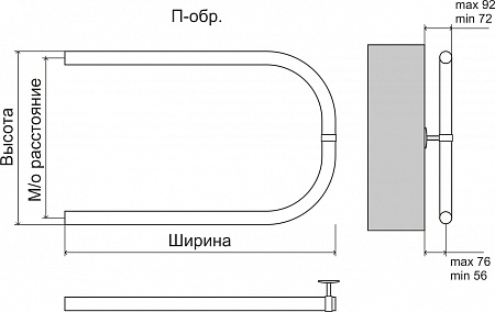 Эконом П-обр AISI 32х2 500х500 Полотенцесушитель  TERMINUS Тольятти - фото 3