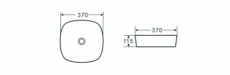 Раковина накладная Terminus Классик 370х370х115 Тольятти - фото 3