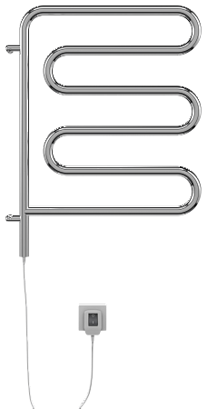 Электро 25 Ш-обр 450х570 поворотный Полотенцесушитель  TERMINUS Тольятти - фото 2