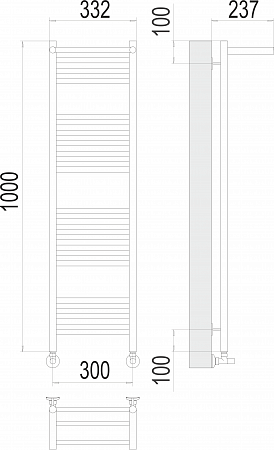 Аврора с/п П20 300х1000 Полотенцесушитель  TERMINUS Тольятти - фото 3