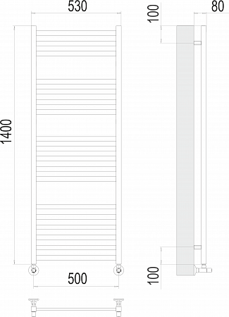 Грета П18 500х1400 Полотенцесушитель  TERMINUS Тольятти - фото 3