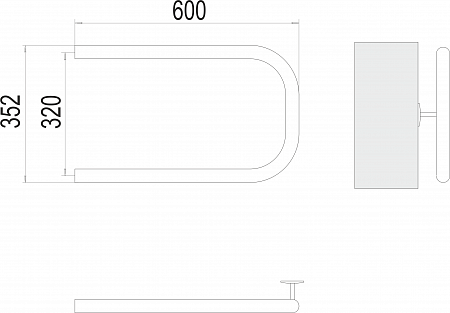 П-обр AISI 32х2 320х600 Полотенцесушитель  TERMINUS Тольятти - фото 3