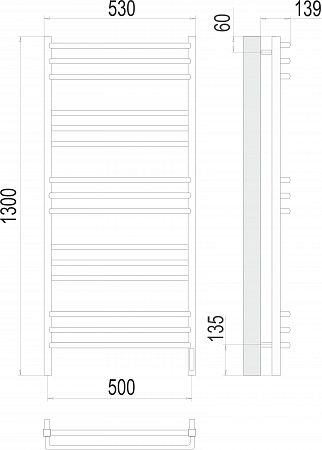 Соренто П15 500х1300 электро (sensor quick touch) Полотенцесушитель  TERMINUS Тольятти - фото 3