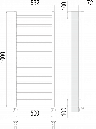 Аврора П20 500х1000 Полотенцесушитель  TERMINUS Тольятти - фото 3