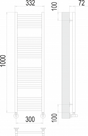 Аврора П20 300х1000 Полотенцесушитель  TERMINUS Тольятти - фото 3