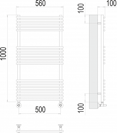 Ватра П18 500х1000 Полотенцесушитель  TERMINUS Тольятти - фото 3