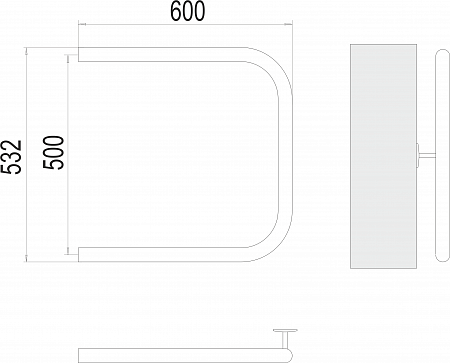 П-обр AISI 32х2 500х600 Полотенцесушитель  TERMINUS Тольятти - фото 3