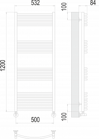 Классик П22 500х1200 Полотенцесушитель  TERMINUS Тольятти - фото 3