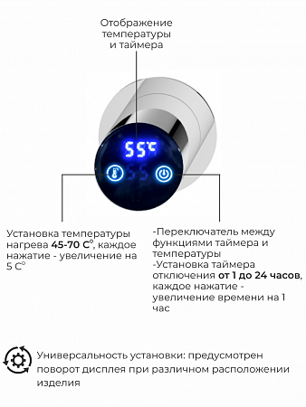 Рондо П2 350х760 электро Полотенцесушитель TERMINUS Нержавеющая сталь Тольятти - фото 5