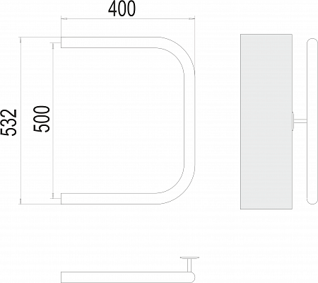 П-обр AISI 32х2 500х400 Полотенцесушитель  TERMINUS Тольятти - фото 3
